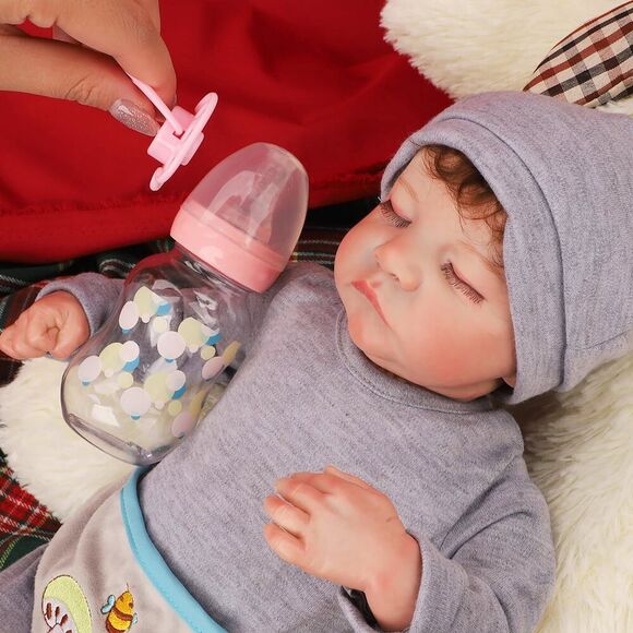 Reborn Baby Dolls, Lifelike Baby Boy, Realistic Newborn Baby Doll Silicone Full - Picture 3 of 15